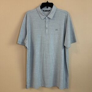 Travis Mathew‎ Size XL Light Gray Polo Shirt Short Sleeve Golf